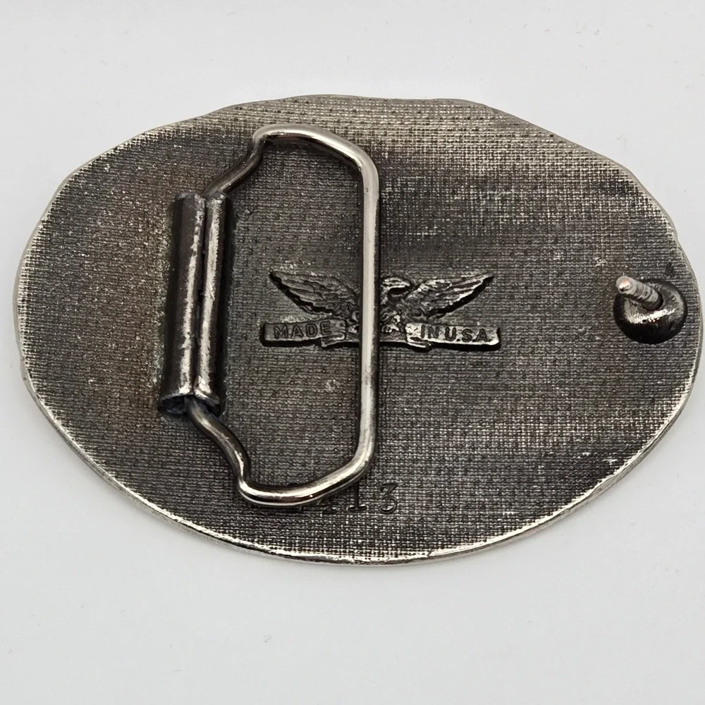 Vintage 1991 Operation Desert Storm Belt Buckle Jan 16 Gulf War Made in USA